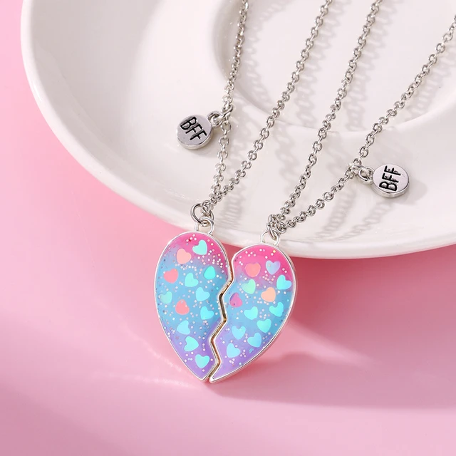 Best Friend Necklaces 2 Heart Gifts  Magnetic Necklace Best Friend - 2pcs  Heart - Aliexpress