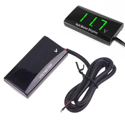 Universal 12V Mini LED Display Digital Voltmeter Panel with Reverse Connection Protection (Green)