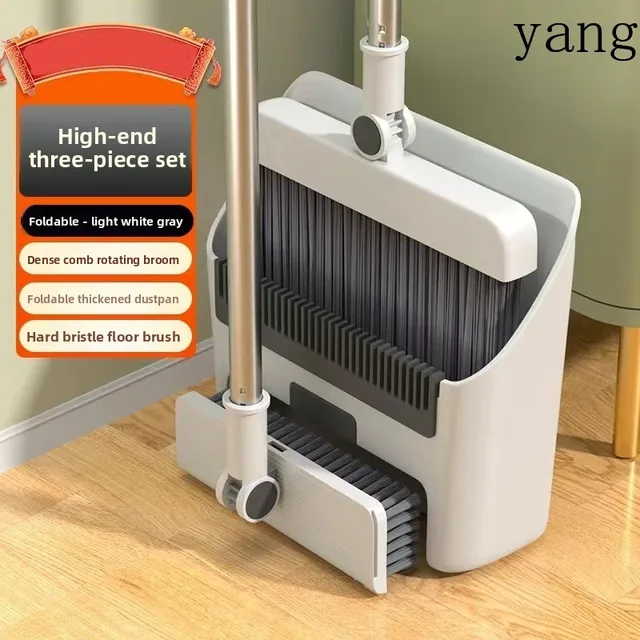 Escoba y Recogedor Plegable 3 en 1 | Acero Inoxidable