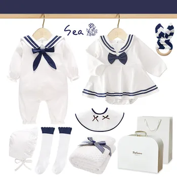 Set Regalo per Neonati Primavera-Estate, Confezione Regalo per il Primo Mese, Vestiti per 100 Giorni, Regalo di Capodanno, Set Completo per Neonati
