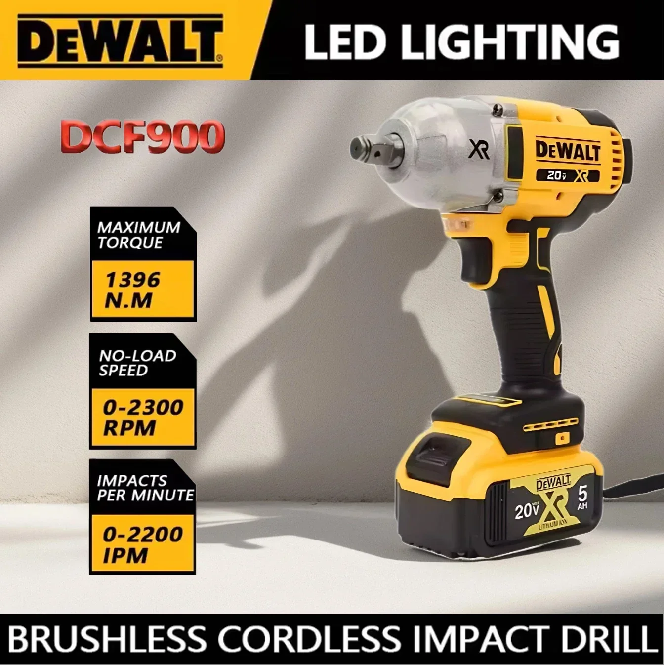 Dewalt Dcf880b Torque DEWALT 20V MAX Lithium-Ion Cordless 1/2-inch