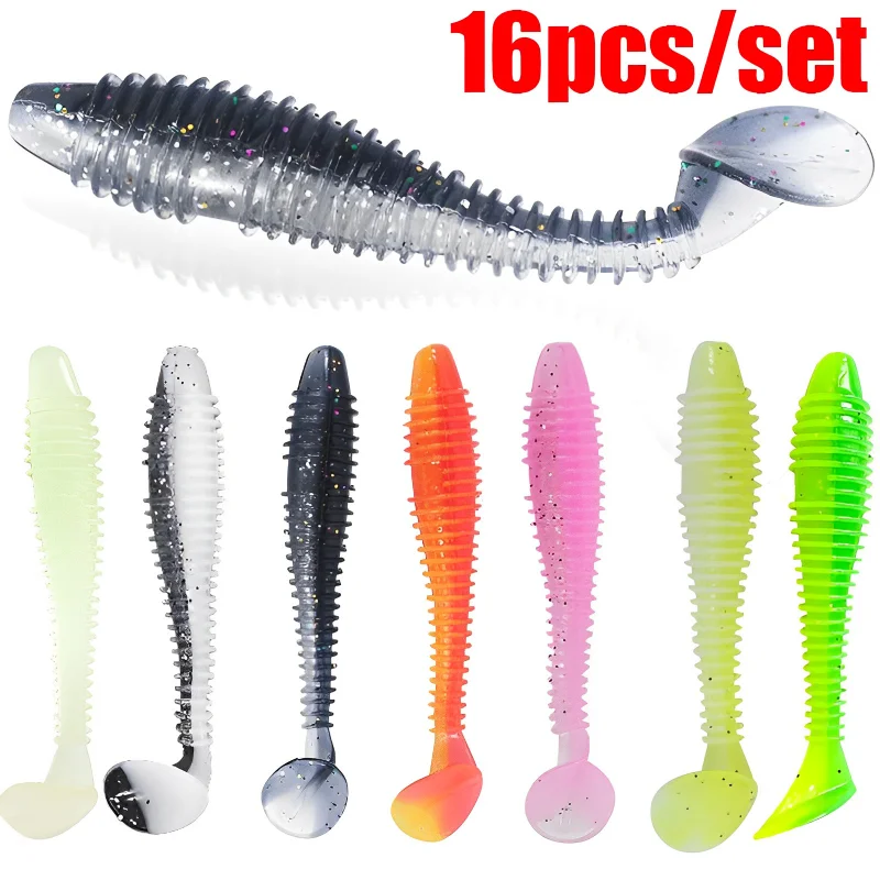 

Silicone Soft Bait Fishing Lure with Particles Jig Wobblers 5cm Shiner for Carp Bass Artificial Double Color Silicone Swimbait