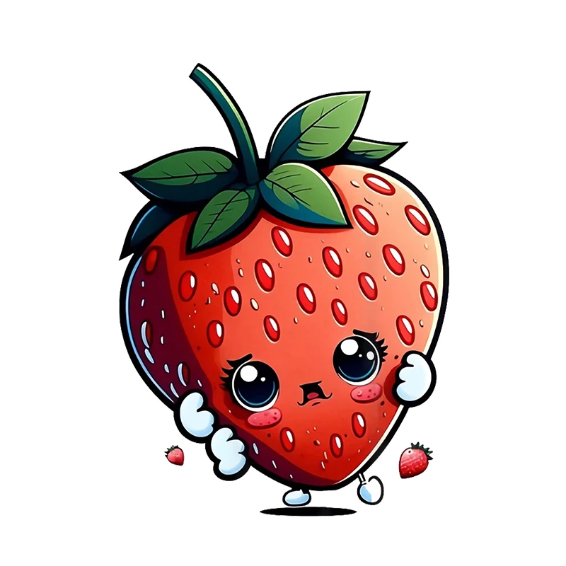 T380# Strawberry Cartoon Fruit Sticker Kitchen Refrigerator Decorative Toilet Decal wall stickers toilet stickers