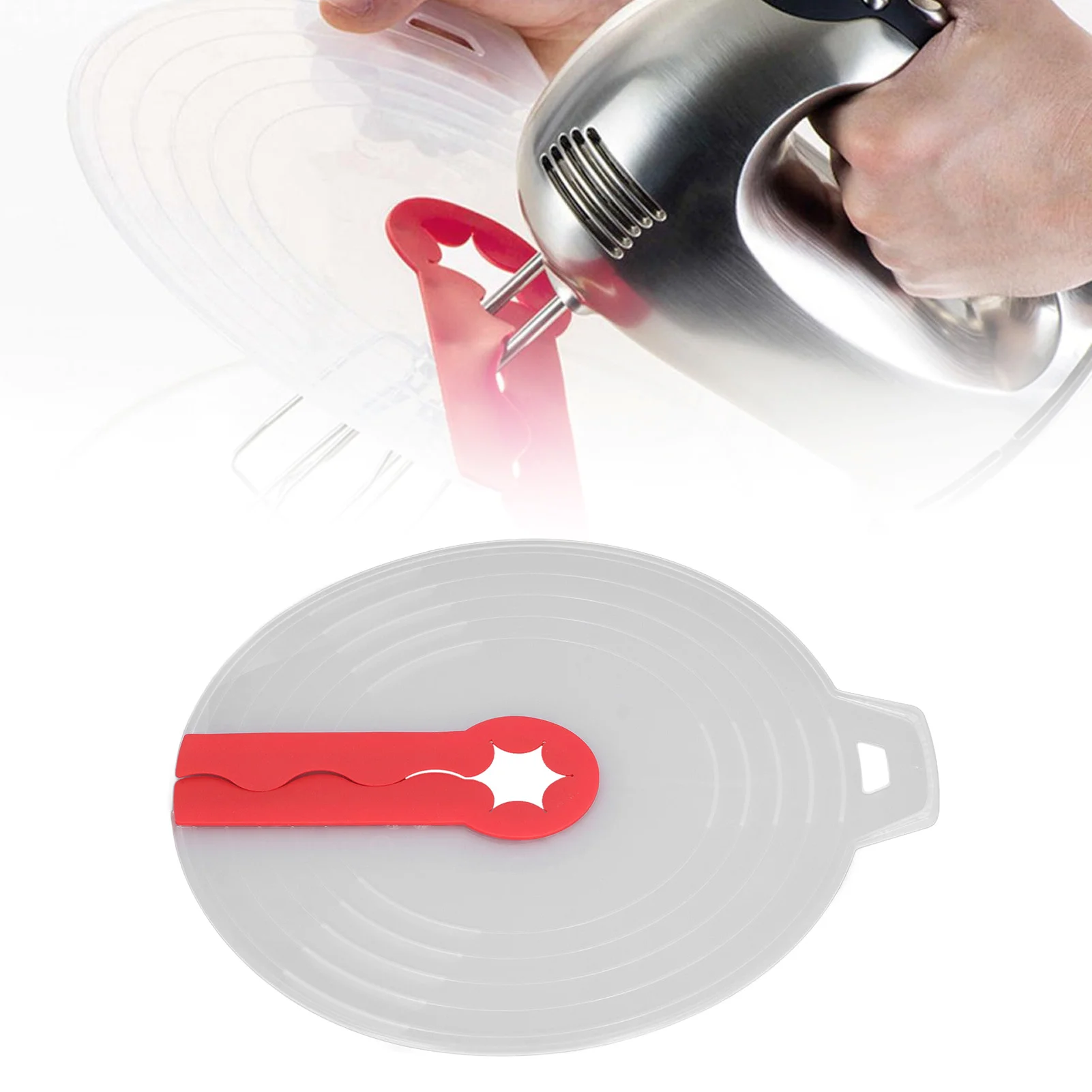 Mixing Bowl Splatter Guard PP Silicone Mixer Splatter Screen Splashproof Cover for Egg Bowl Whisks Cooking Baking Splash Guard food cover mixer blade cover frying pan splatter screen