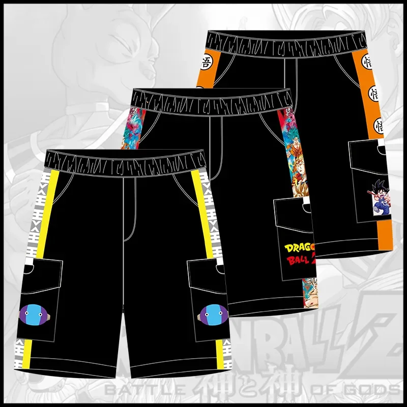 

Dragon Ball Anime Peripheral Workwear Shorts Casual Monkey King Vegeta Two-dimensional Big Pocket Workwear Five-point Pants