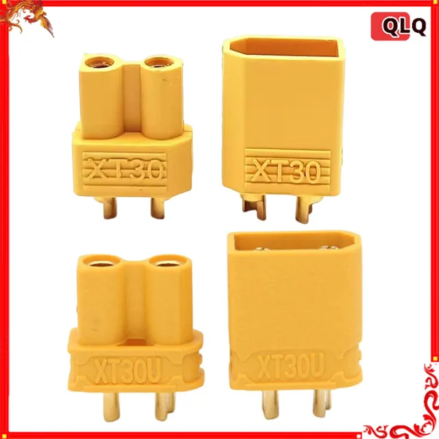10pcs/Lots Xt30/Xt30U Plug M-F Bullet Connectors Plugs For Rc Lipo Battery Quadcopter Multicopter For Aircraft Accessories Parts 1