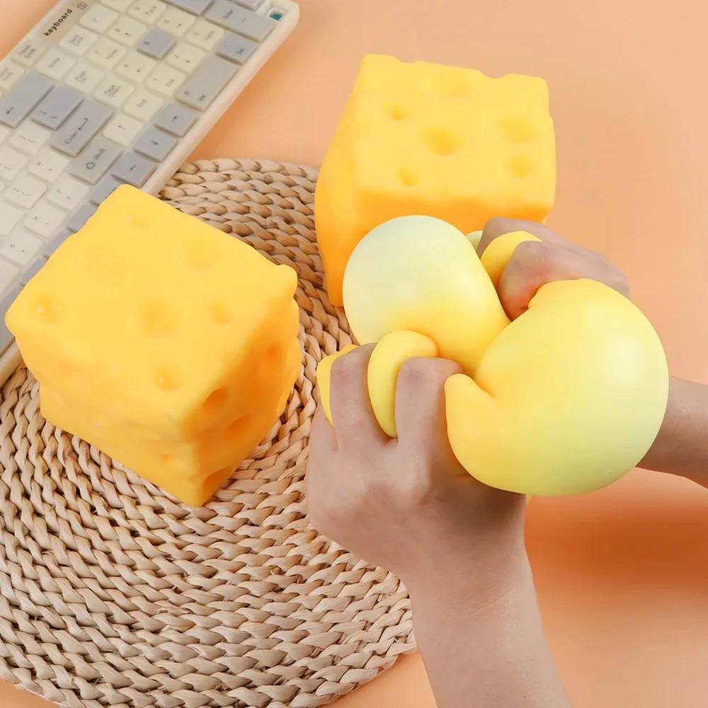 Cheese Squishy Giant Simulated Cheesecake Stress Relief Toy – Super Soft Slow Rebound Fidget Gift