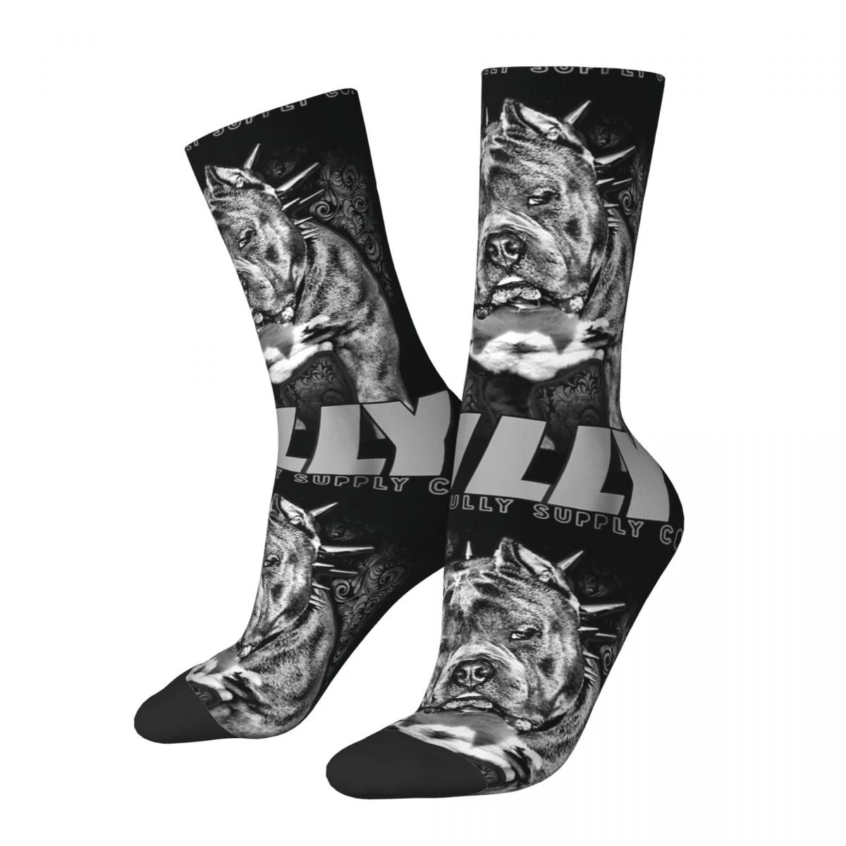 Crew Sock Pitbull Bully Men's Socks Hip Hop Men's Compression