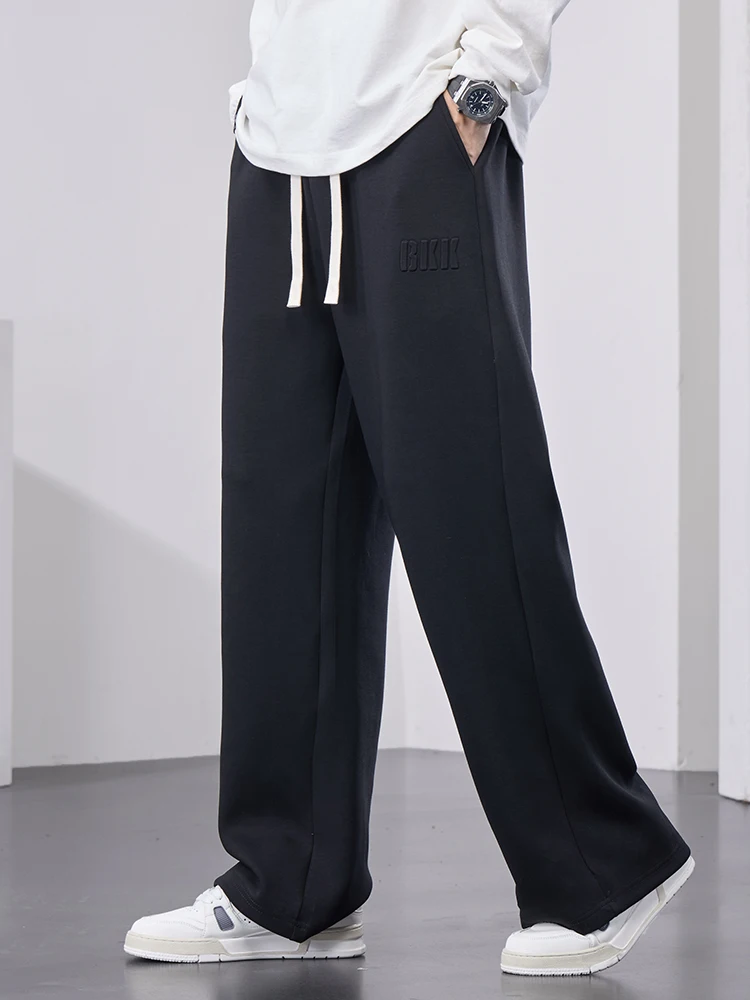 Men's Straight Sweatpants Drawstring Baggy Wide Leg Pants Fashion Letter Casual Trousers Streetwear Male Clothing Plus Size 8XL 5