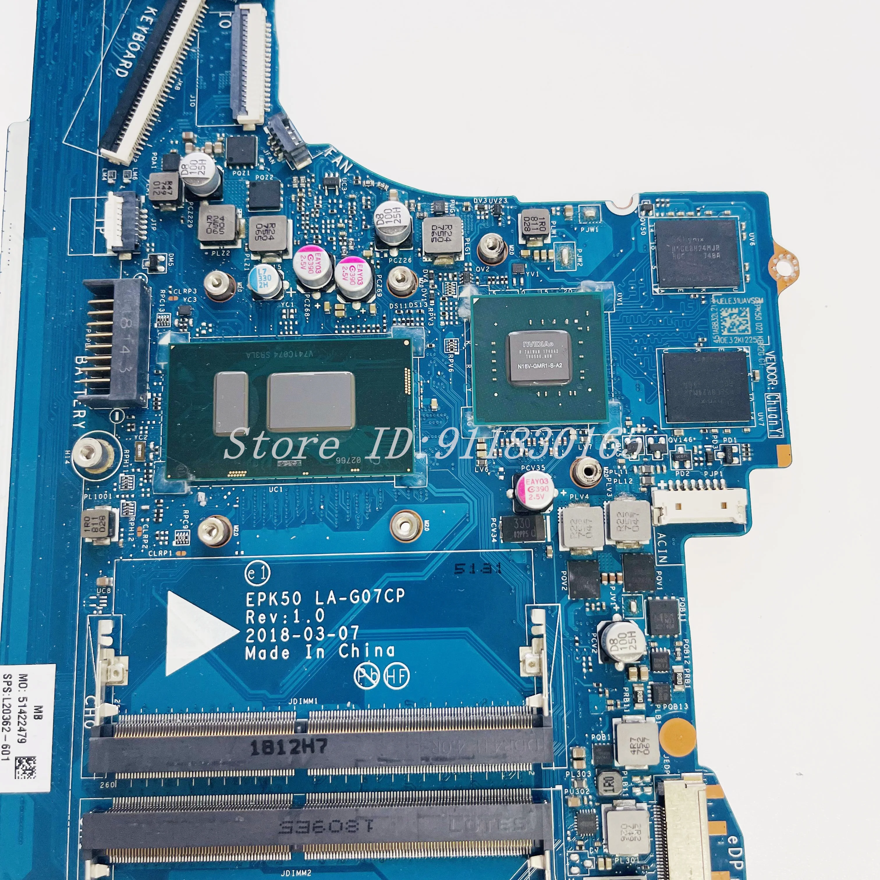 EPK50 LA-G07CP LA-G07BP For HP Pavilion 250 G7 256 G7 15-DA 15Z-DA