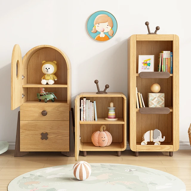 Estantería giratoria de 360 ° para niños, estante de libros de dibujos  animados, estantería Simple para el hogar, muebles - AliExpress