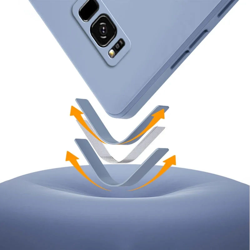 Squares Liquid Silicone Soft Shockproof Phone Case - Enhanced Protection and Stylish Design