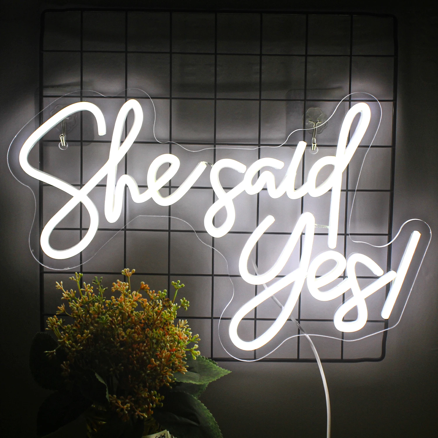 

Ineonlife She Said Yes Neon Sign USB Powered Led Lights Decoration Wedding Party Room Shop Proposal Aesthetic Wall Decor