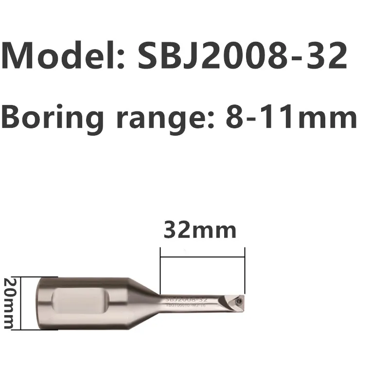 1pc SBJ2008-32L boring bar, use with NBH2084 boring head, hole range: 8-11mm