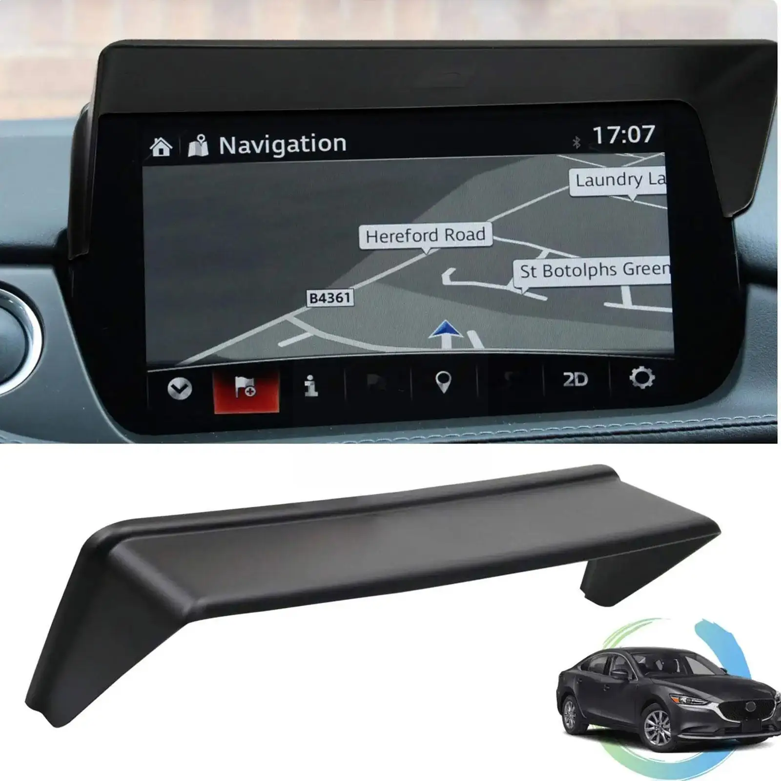 Black Auto GPS DVD Sun Shade Visor Hood Screen For Honda Nissan