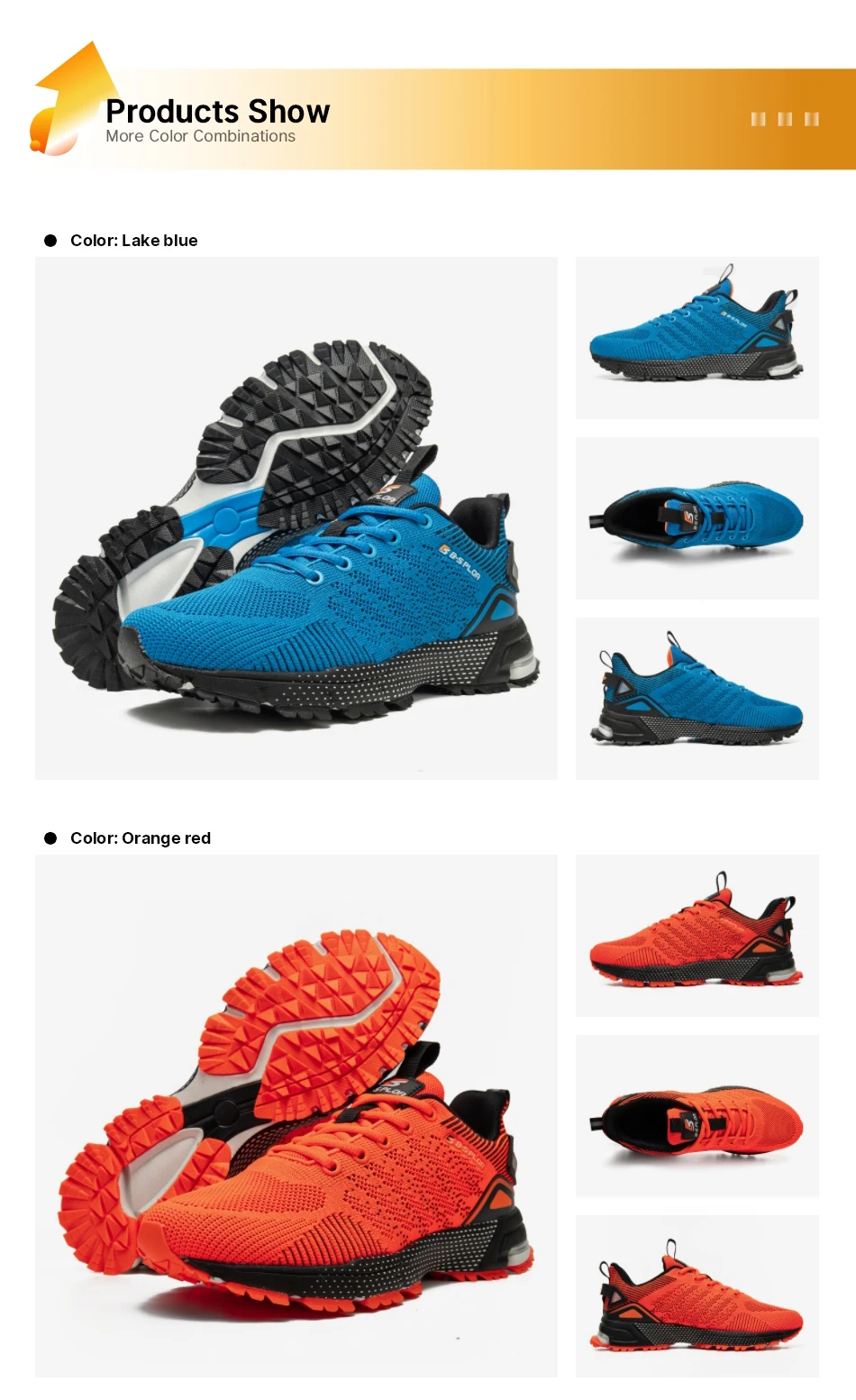 Baasploa Männer Laufschuhe Outdoor Leichte Atmungsaktive Lace up Tennis Schuhe Männlichen Casual Non-Slip Professionelle Sport Schuhe – Detail 8