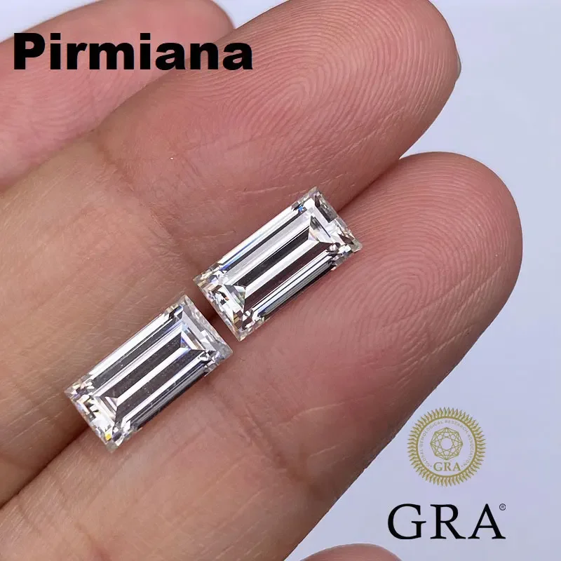 

Pirmiana Popular Baguette Shape Moissanite Loose Stone D VVS Certificate Moissanitediamond for Jewelry Making