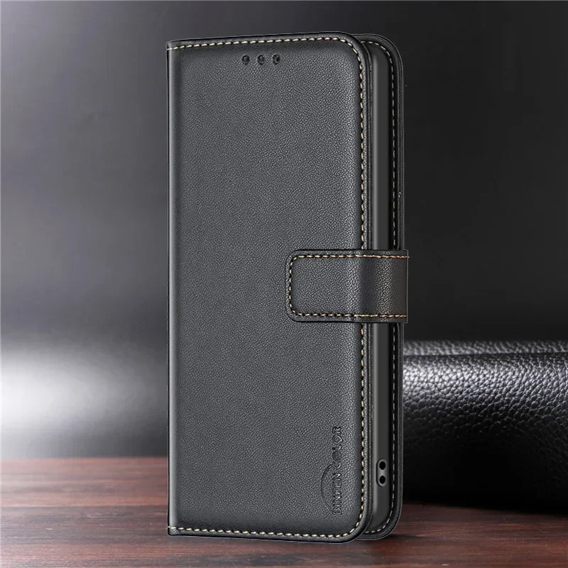 Luxury Magnetic Leather Wallet Flip Cover Case - Shockproof Protection