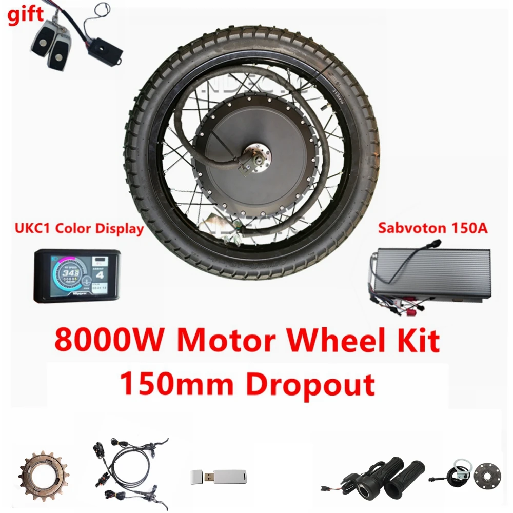 Us Stock 150mm Dropout Qs 72v 8000w 273 50h V3 Electric Bike Motorcycle