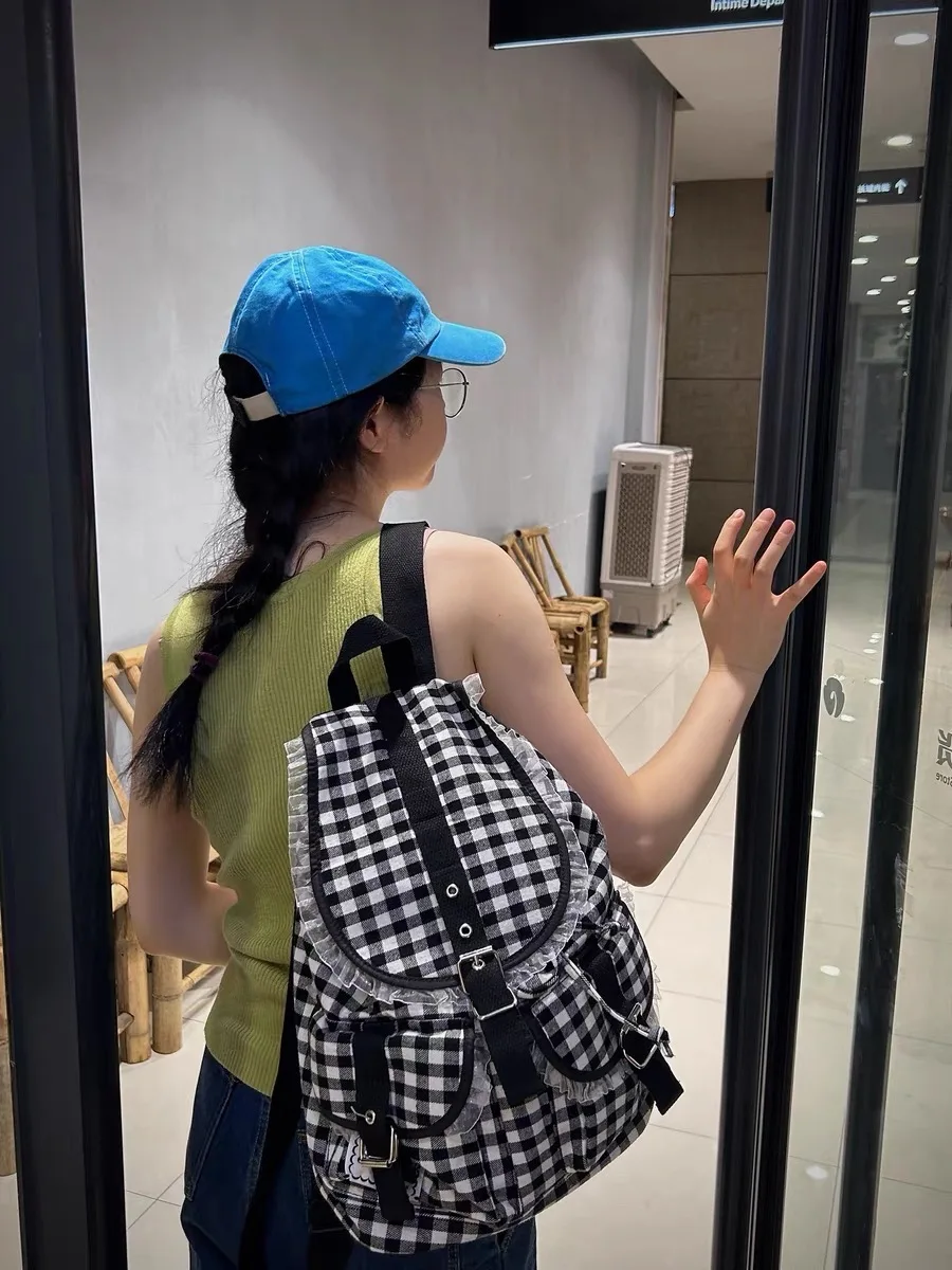 클래식하고 세련된 한국한복풍 레이스 백팩
