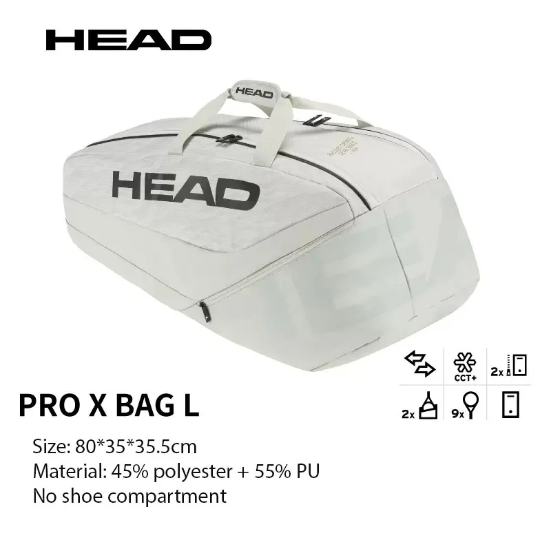 HEAD EXTREEM MPL600 ケース付き Head Pro X Djokovic Series Court Bag Tennis Backpack 6 Packs