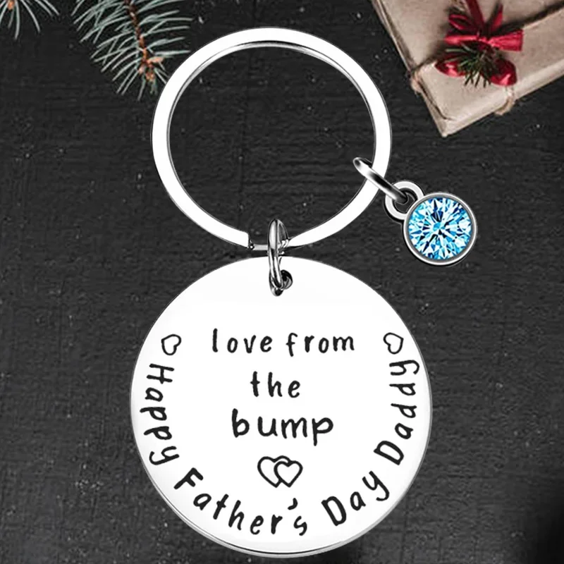 Cute First Father Day Gifts Portachiavi Ciondolo Regalo Per Papà Portachiavi Love From The Bump Happy Father Day Gift