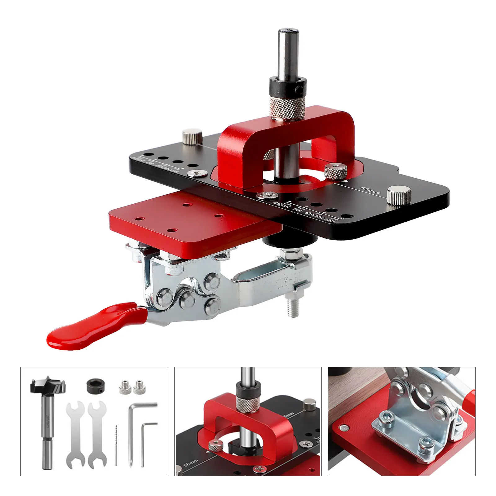 

New 35mm Hinge Jig Drilling Hole Puncher Hinge Boring Dowel Locking Jig Drill Guide Locator for Installation Tools Hole Opener