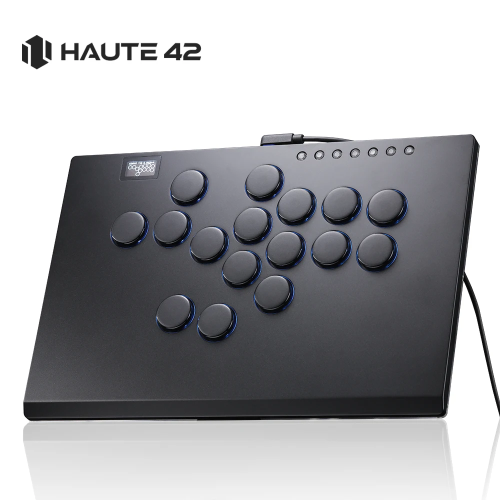 Haute42 Aluminium Joystick Arcade Hitbox Leverless Controller Controller Arcade Voor Pc/Ps4/Ps5/Stoom Fightstick Hitbox