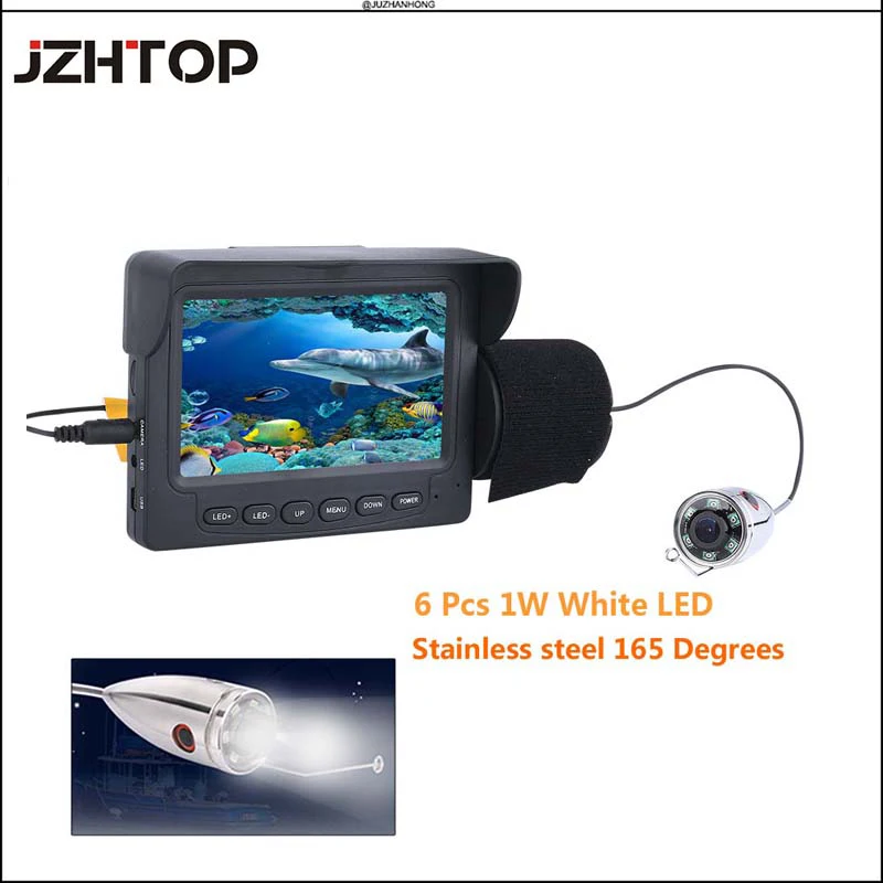 Underwater Fishing Camera Fish Finder Video Camera 1000tvl HD 4.3'TFT Monitor 5000mah Battery 15m 30m Soft Cable DVR Recording