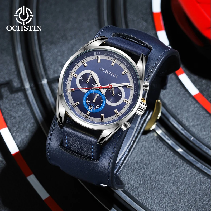 OCHSTIN New 2024 Craftsmanship Series Personalized Trendy Fashion Multi functional Quartz Movement Men's Quartz Watch