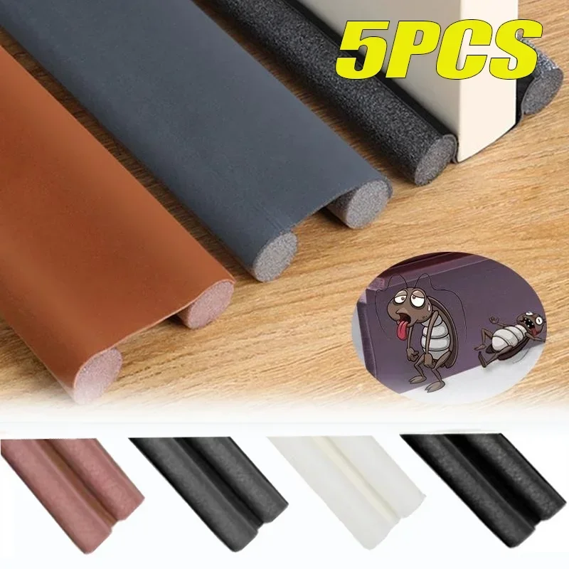 5PCS door bottom seal door bottom weatherstrip thickened cold-proof seam sealing strip anti-Rat & Cockroach seal