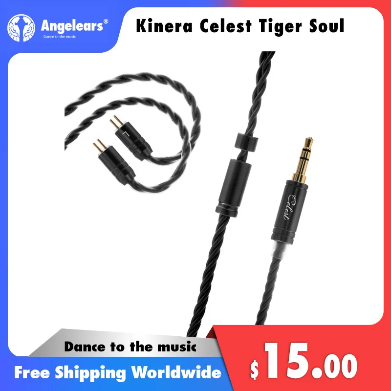 

Kinera Celest Tiger Soul Headphone Upgrade Cable 4 Core OFC Pure Copper Plated With Gold 3.5mm Plug 0.78mm 2Pin Earphone Cable