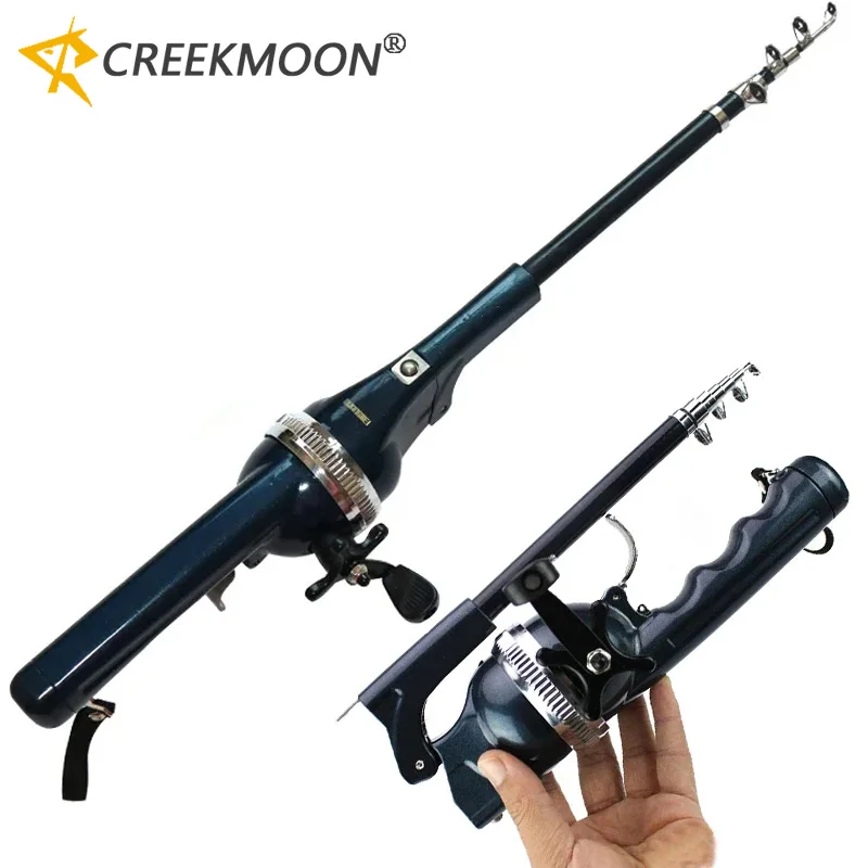 Canna Da Pesca Telescopica Da Viaggio In Fibra Di Vetro – 120 Cm Estesa, 30 Cm Chiusa, Con Mulinello, Kit Portatile Per Principianti