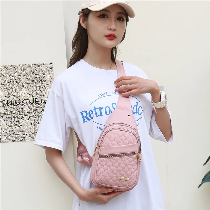 Women Chest Bag Simple Ladies Crossbody Bag Small Sling Backpack
