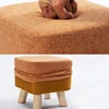 1Pc Elastic Ottoman Cover Solid Color Fabric Stool Covers Square Footrest Covers All-Inclusive Anti Slip Footstool Slipcovers 5