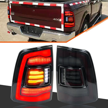 LED Tail Lights for Dodge Ram 1500 2500 3500 2008-2018 4th Gen Dynamic Animation Sequential Turn Signal Rear Lamps Assembly