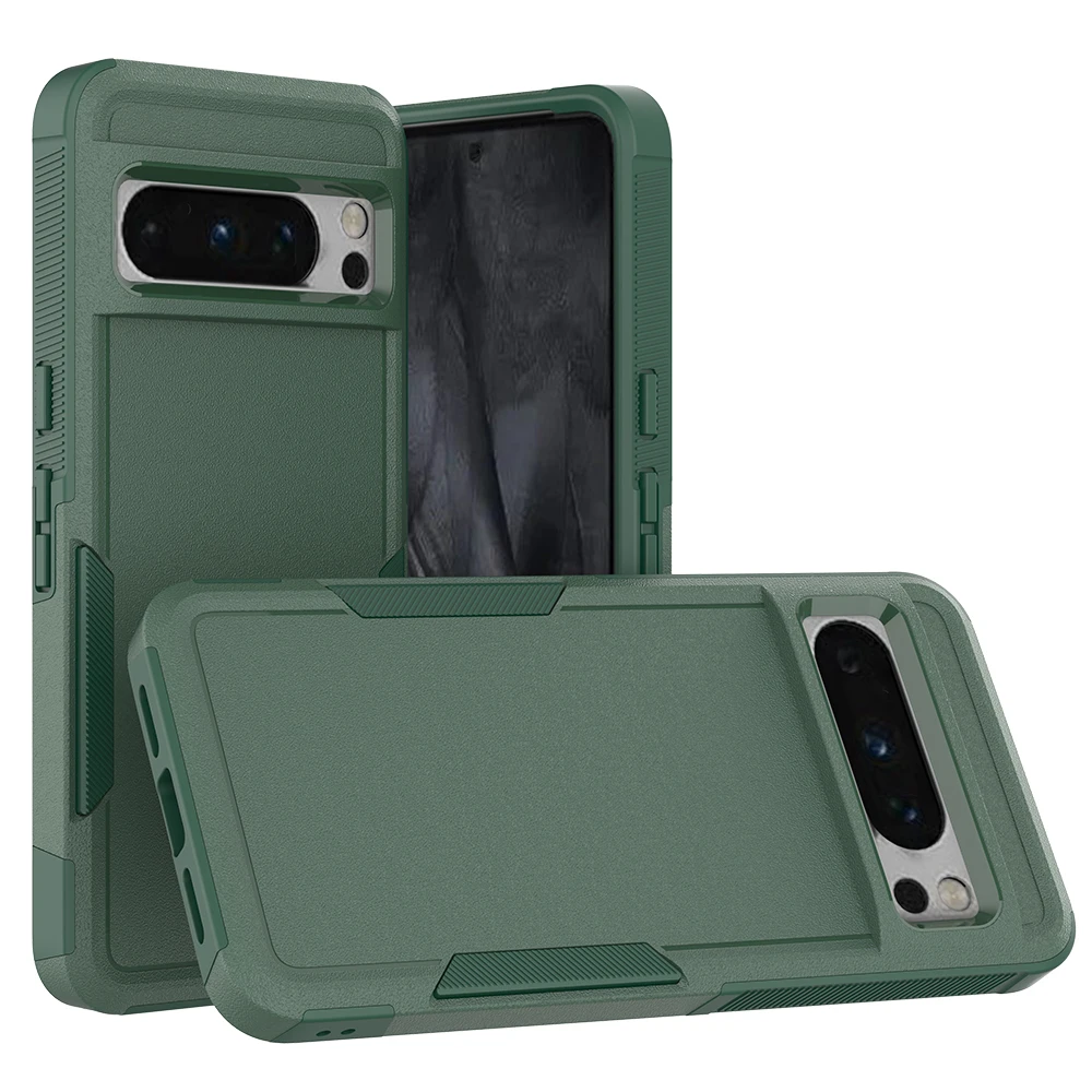 Heavy Duty Rugged Armor Shockproof Phone Case with Soft TPU Frame and Hard Plastic Back Cover