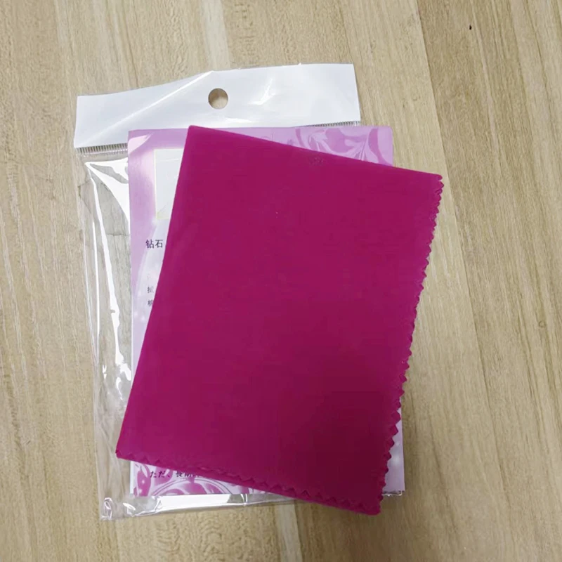 20*30cm 보석 광택 천, 실버 컬러 세척 천, 개별 포장, 부드러운 보석 세척 도구용 천