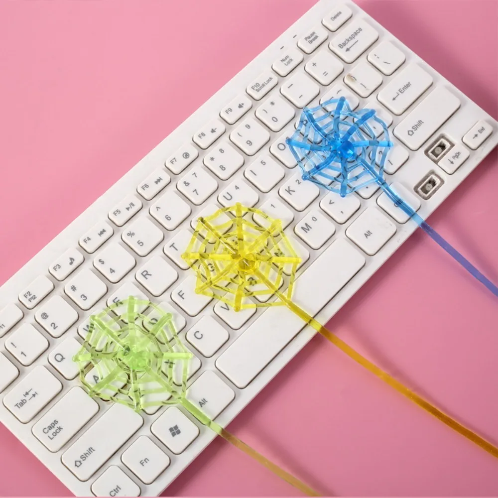 10Pcs Sticky Spider Web Plastic Favor Climbing Tricky Gag Toys Mini Multicolor Elastically Stretchable Spider Web Novelty Toys