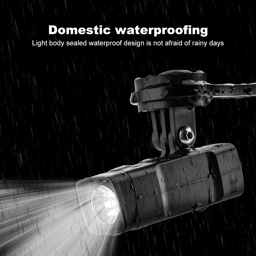 Super Bright Bike Headlight USB Rechargeable Bike Handlebar Light Waterproof High Brightness Bike Light 100LM for Night Riding