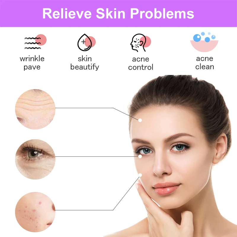 1Pcs High Frequency Facial Argon Ear Shap Electrode Nozzle Attachment Tubes Face Massager Purple Light Face Skin Care Violet 6