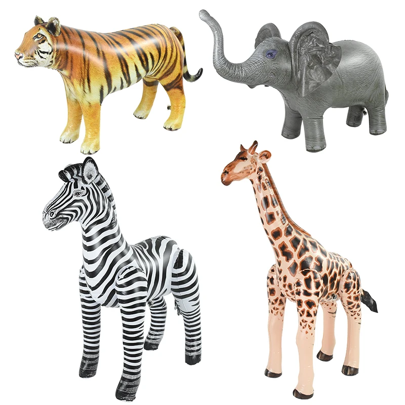 

Large Simulation Giraffe Zebra Jungle Animals Inflatable Balloon Elephant Tiger Safari Birthday Party Decorations Kids Gift Toy