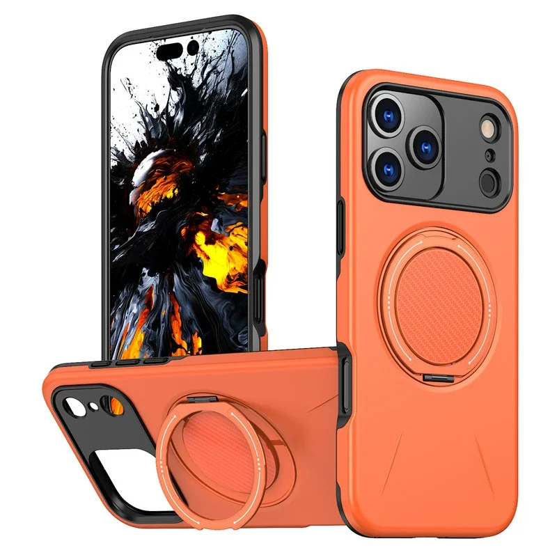 Magnetic Dual Layer Ring Holder Kickstand Case - Shockproof Protective Cover