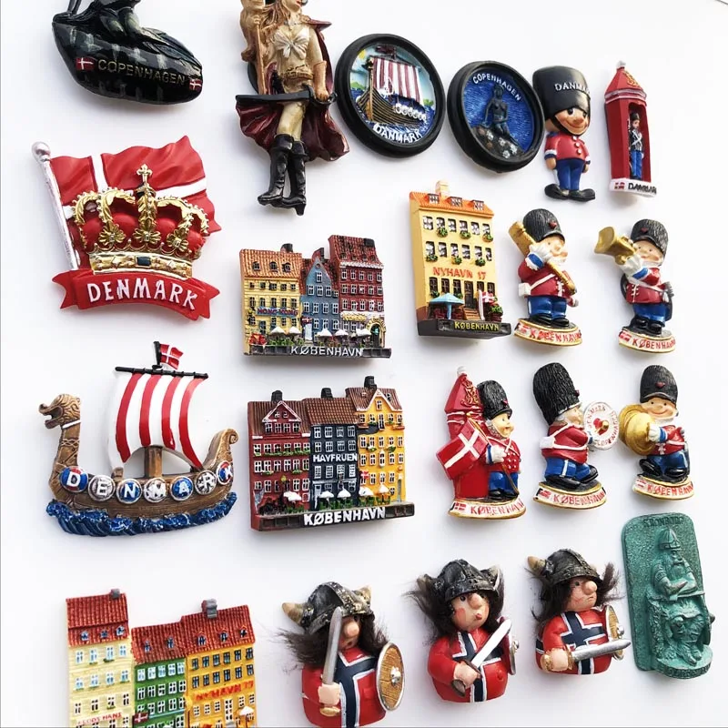 MUYU Magnetino 3D Kronborg Holger Danske Danimarca - Souvenir E Magnete Per Frigorifero, Decorazione Casa E Cucina, Regalo Di Viaggio, 6 X 8.5 Cm, Fatto A Mano In Resina