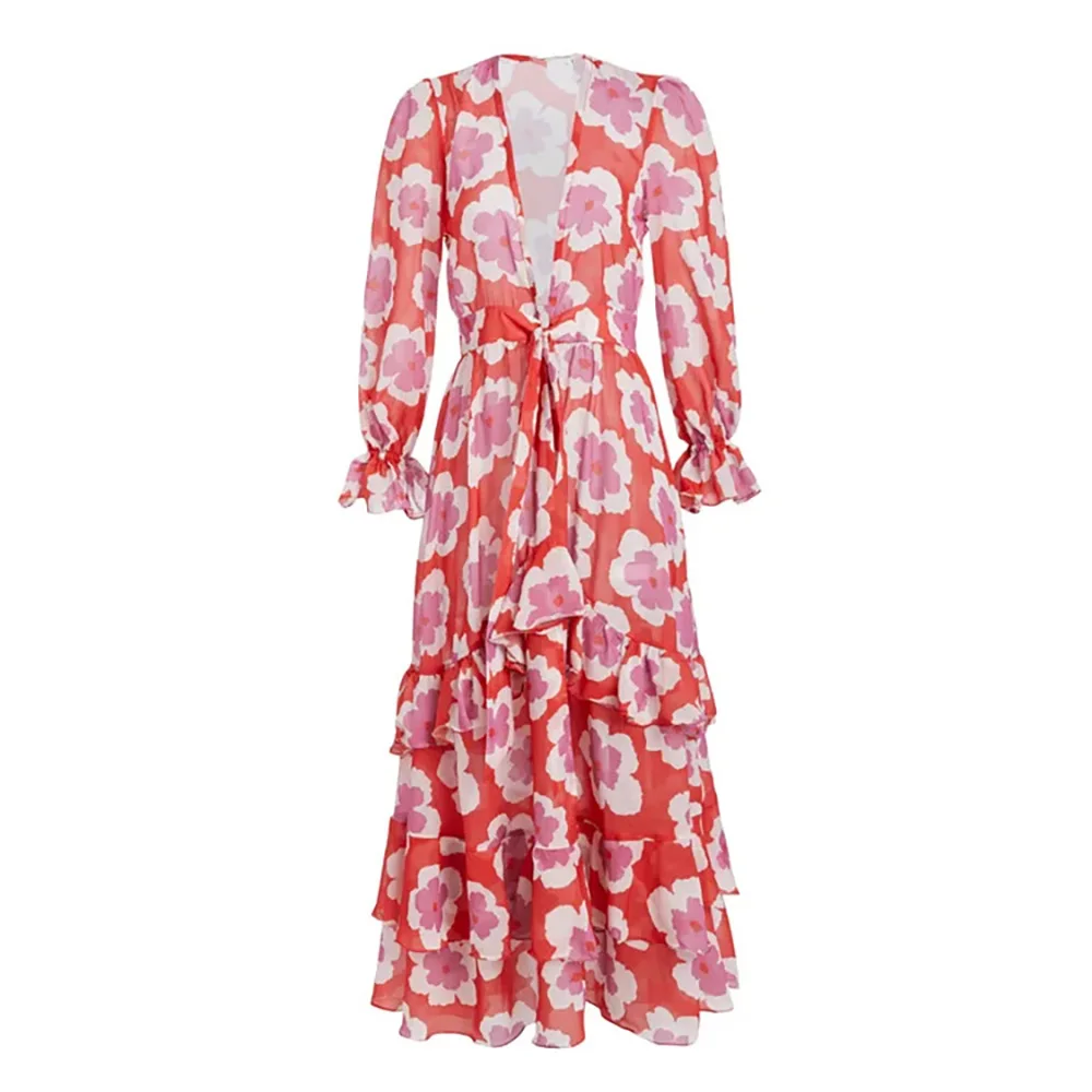 2023 New Bikini Halter Neck Print Split Swimsuit Suit for Women Beach Suit Beachwear Cover Up Print Swimwear Suit Fashion