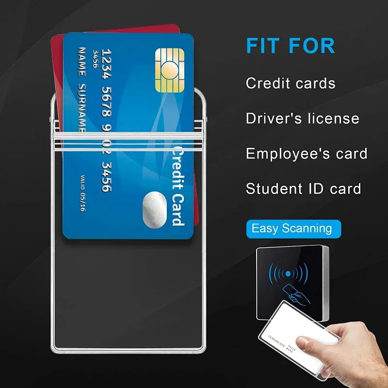 10/1PCS Waterproof Transparent Card Holder Plastic Protector Case Business Bus Bank Credit Card Protector ID Badge Holders