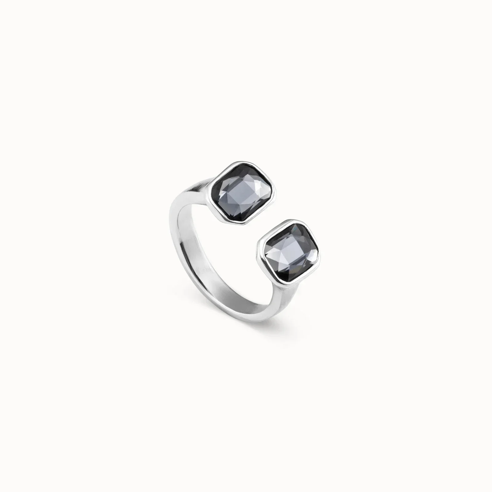 2024 Original New Product UNO Jewelry Spain Fashion Elegant Double Gem Open Ring Women's High Quality Jewelry Gift 2
