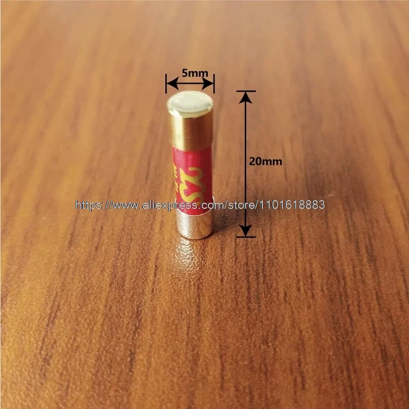 1pcs HIFI Gold Plated Silver Cap Nano Fuse CD Audio Amplifier Tube Amp Decoder Fuse Slow Blow 6x32mm 5x20mm