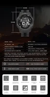 SMAEL 8105 Digital Watches Sports LED Wristwatches Men’s 50m Waterproof Watch Digital Light Stopwatch Watch for Men