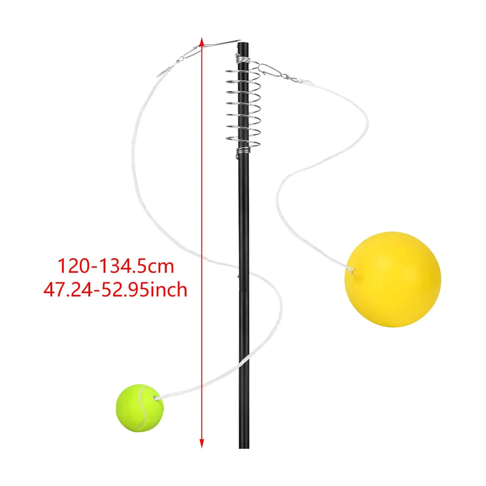 Tetherball Tennis Game Tennis Training Aid with Paddles with Pole Tether Ball Self Practice for Indoor Outdoor Outdoor Garden
